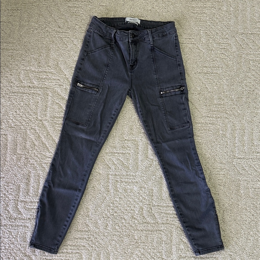 Pistola Gray Skinny Zipper Hi Rise Jeans Stitch Fix Size 28